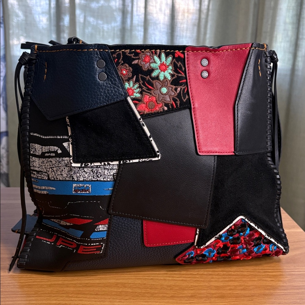 Coach Embellished Patchwork Rogue